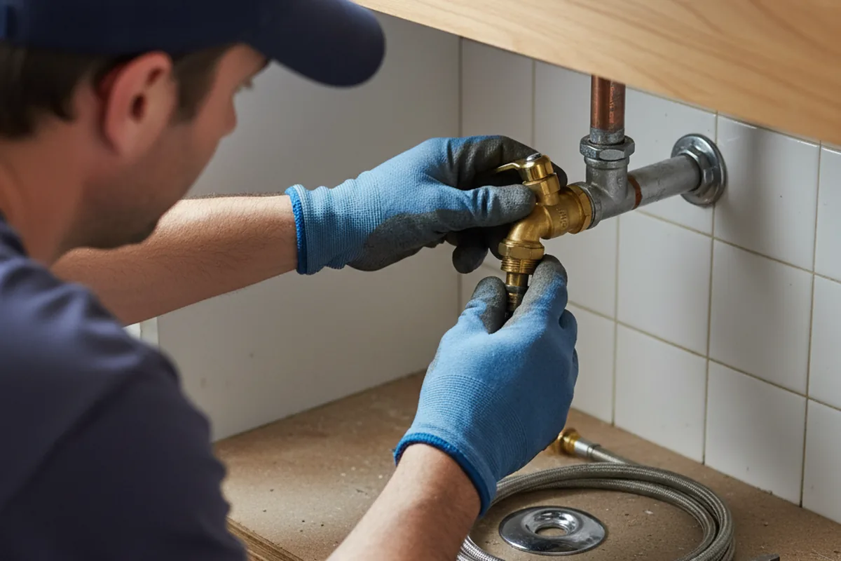 Shutoff valve and fitting work during Emergency Plumbing in Neavitt